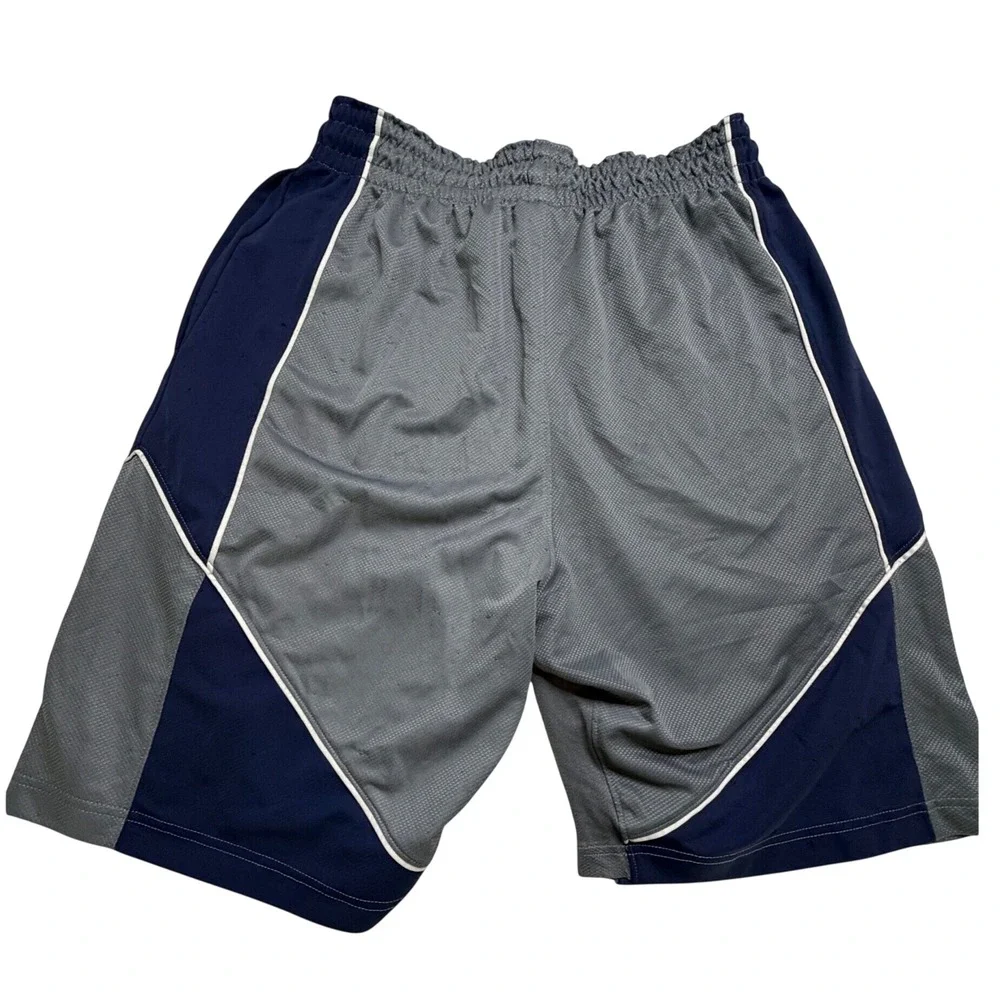 Jordan Mens Dri-FIT Mesh Basketball Shorts Grey Navy Blue Jumpman Size M